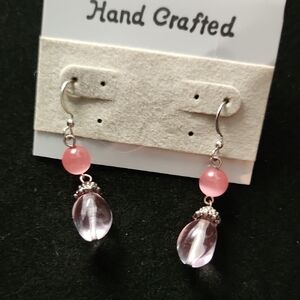 Hand Crafted Pink Earrings